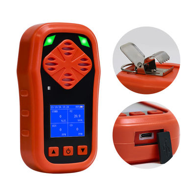 شناسه های گاز چندگانه قابل حمل 4 در 1 با صفحه نمایش LCD / باتری لیتیوم قابل شارژ