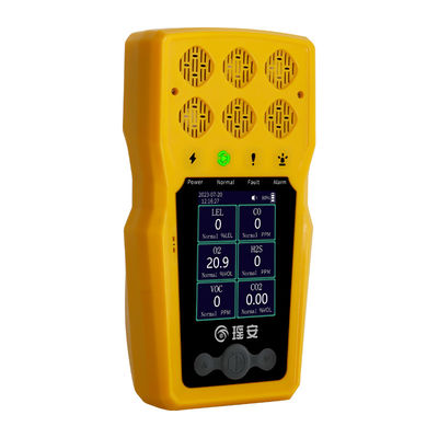 BTQ-YA-C100FT دستگاه تشخیص گاز دستی همراه Co O2 H2S LEL Multi Gas Analyzer