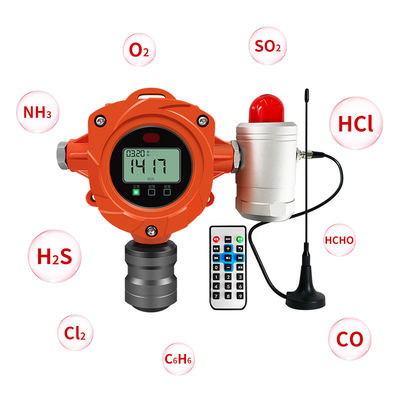 H2S هيدروژن سولفيد گاز رصد کننده صنعتي ثابت حساس گاز محتوای آلارم H2S مانیتور